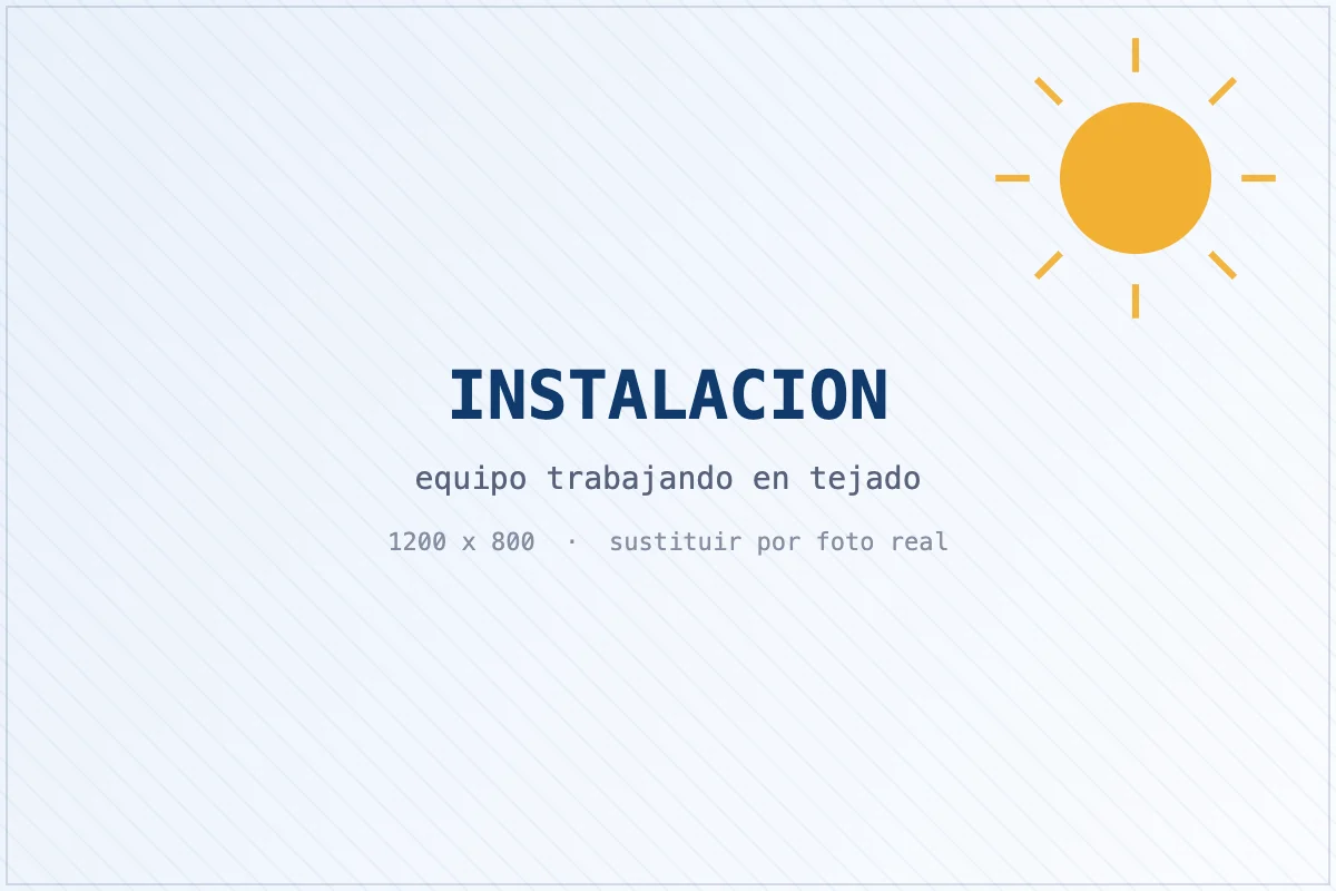 Equipo de Energía Solar Badalona instalando placas en un tejado